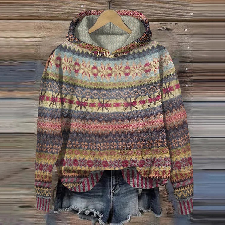 Miranda | Timeless patterned hoodie