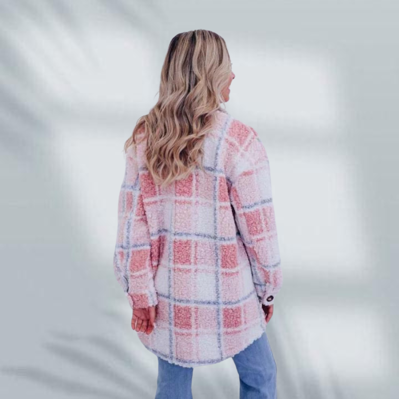 Gloria | Fleece Checkered Jacket
