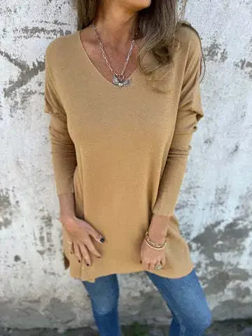 Helena | Relaxed V-Neck Knit Tunic