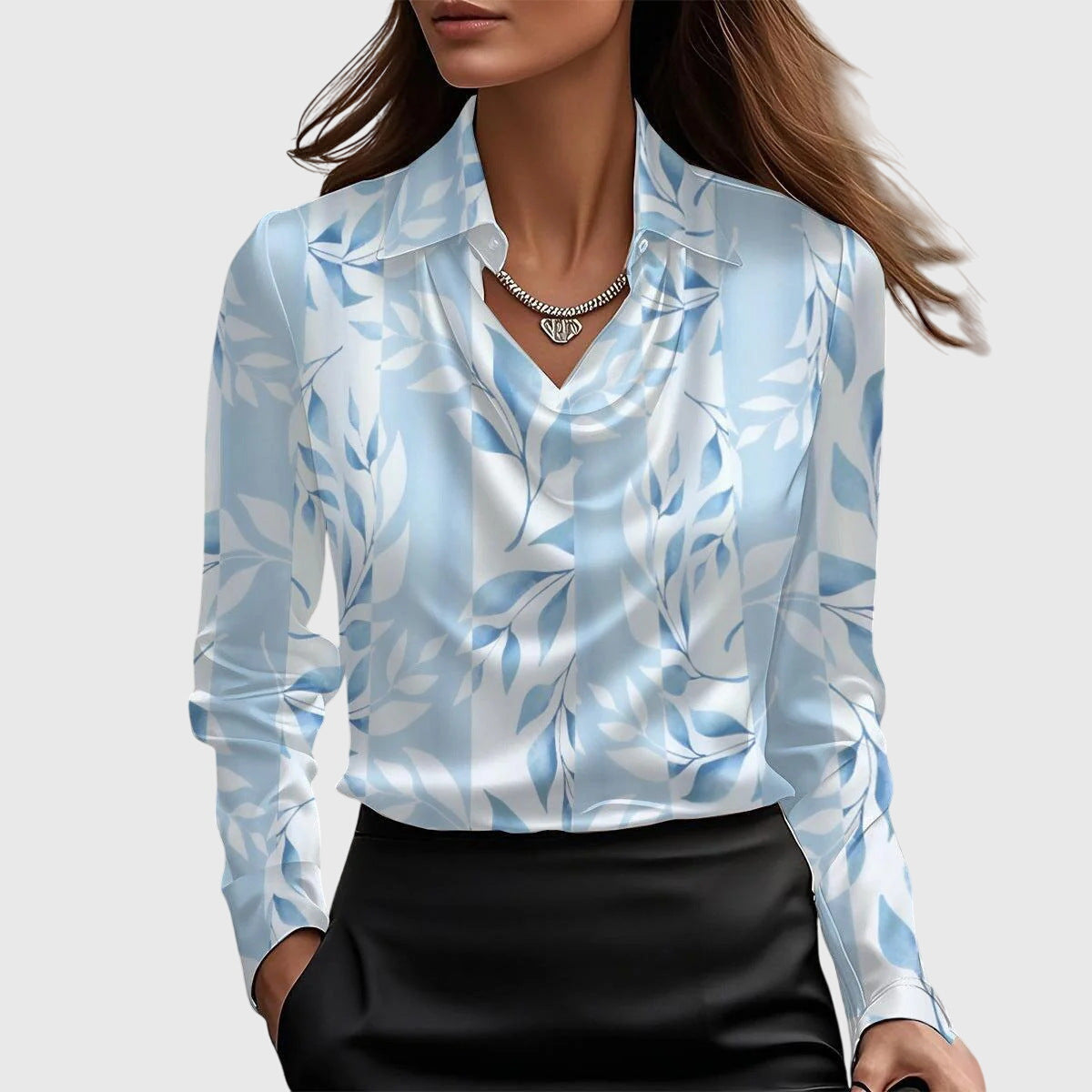 Ingrid | Elegant Satin Blouse