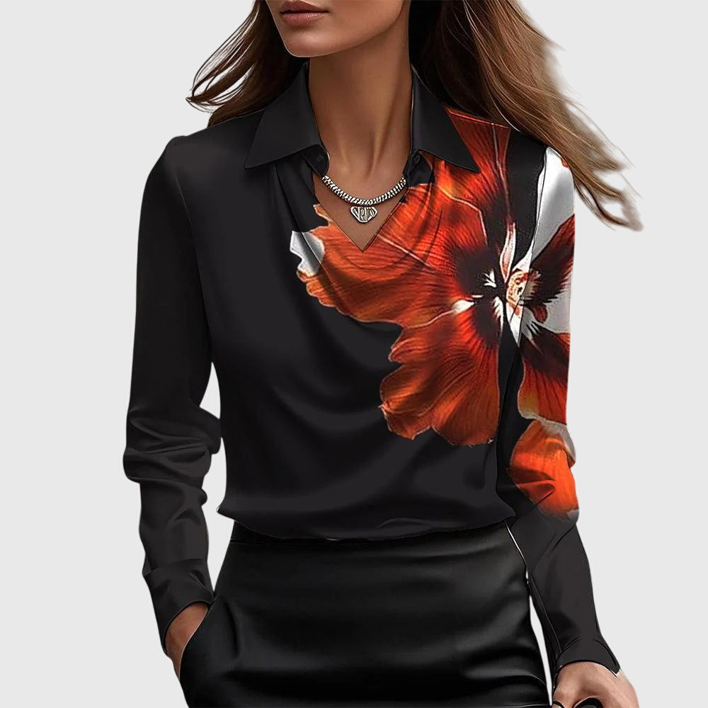 Ingrid | Elegant Satin Blouse