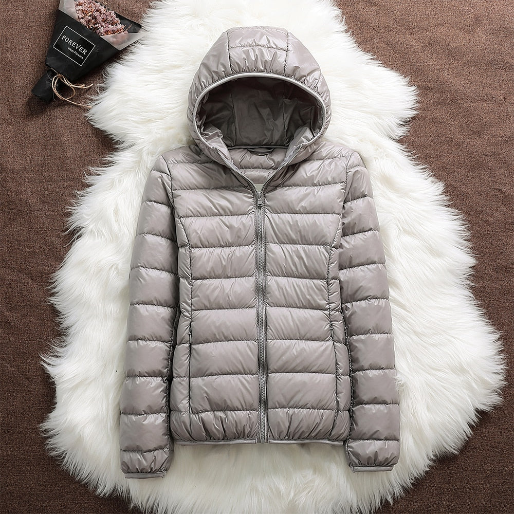 Mackenna | New waterproof jacket with white duck down padding
