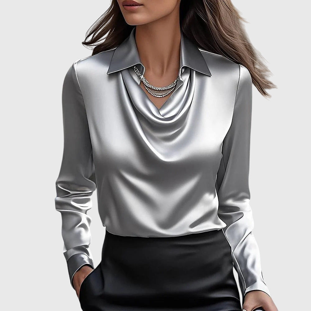 Ingrid | Elegant Satin Blouse
