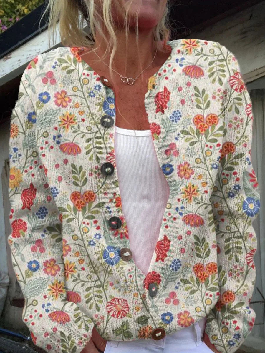Kimberly | Women's Floral Button Cardigan