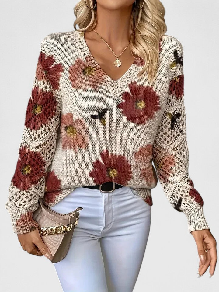 Olivia | Elegant sweater with floral pattern