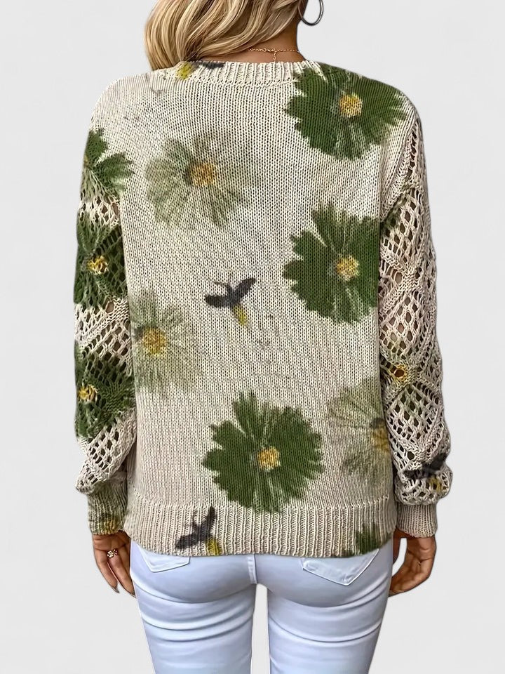 Olivia | Elegant sweater with floral pattern