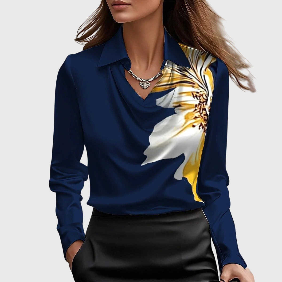 Ingrid | Elegant Satin Blouse