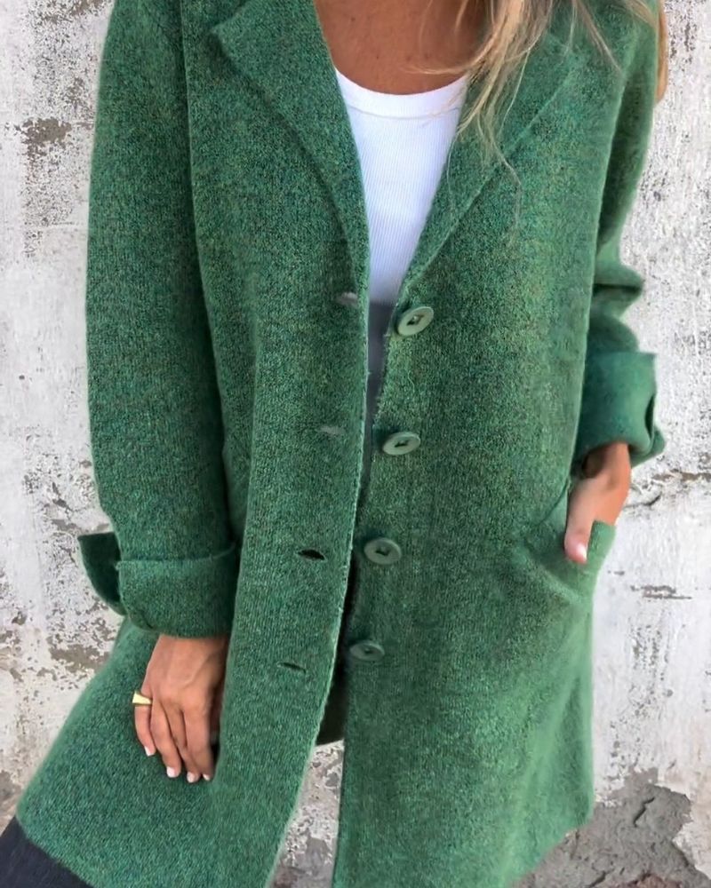 Veronica | Casual Long Coat with Lapels