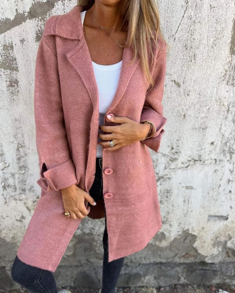 Veronica | Casual Long Coat with Lapels