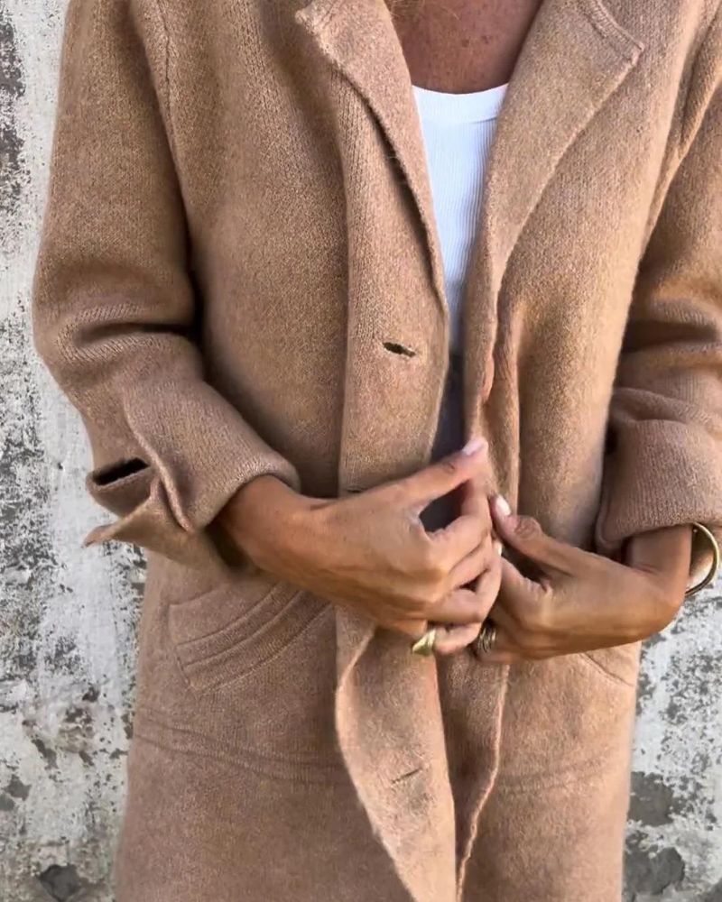 Veronica | Casual Long Coat with Lapels