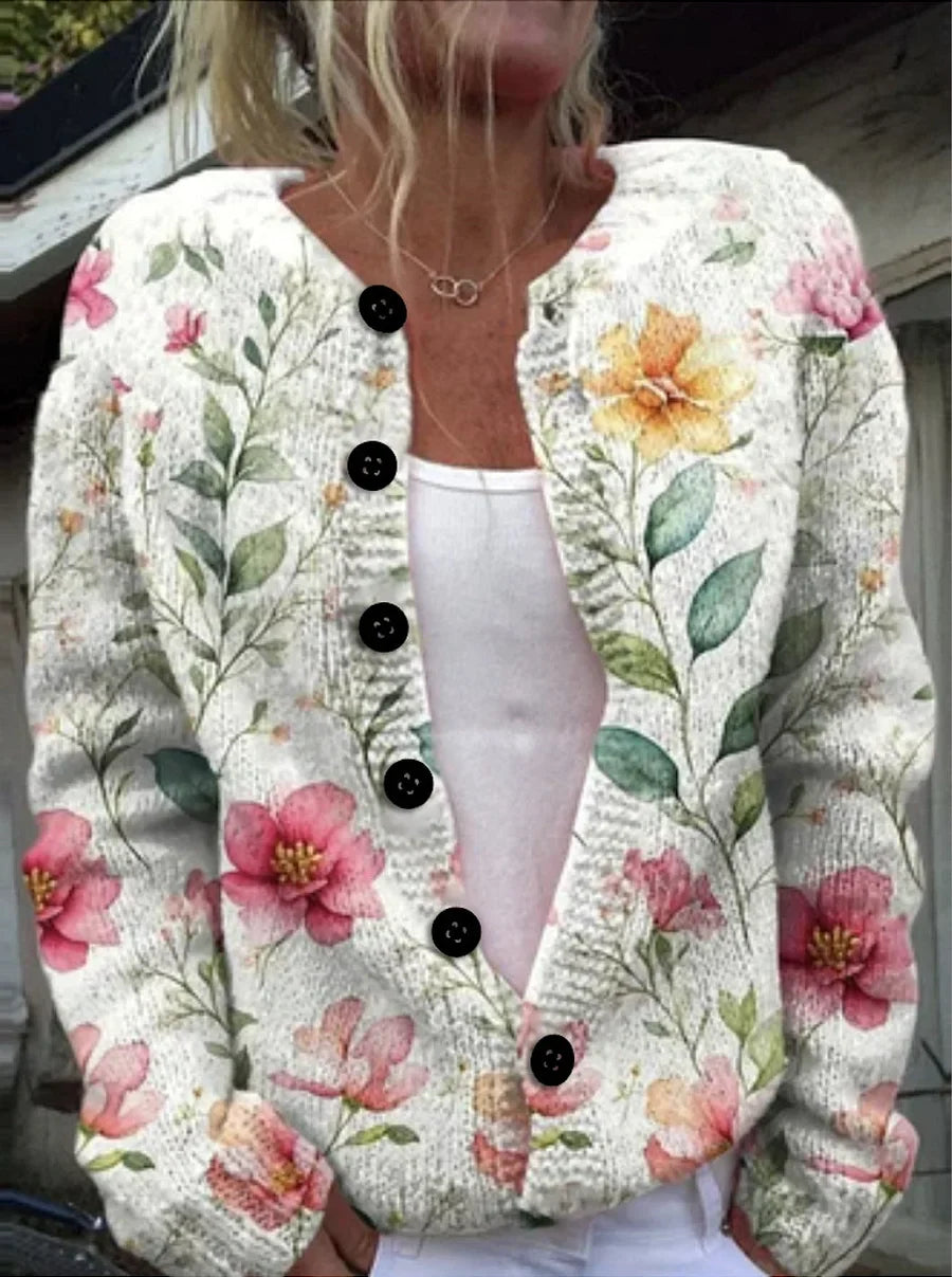 Kimberly | Women's Floral Button Cardigan