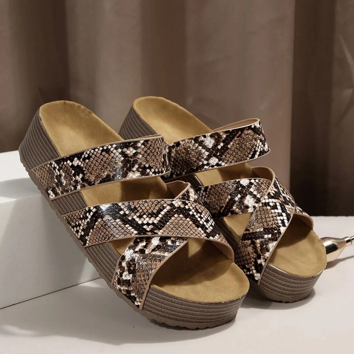 Chloe | Orthopedic Leather Strap Sandals