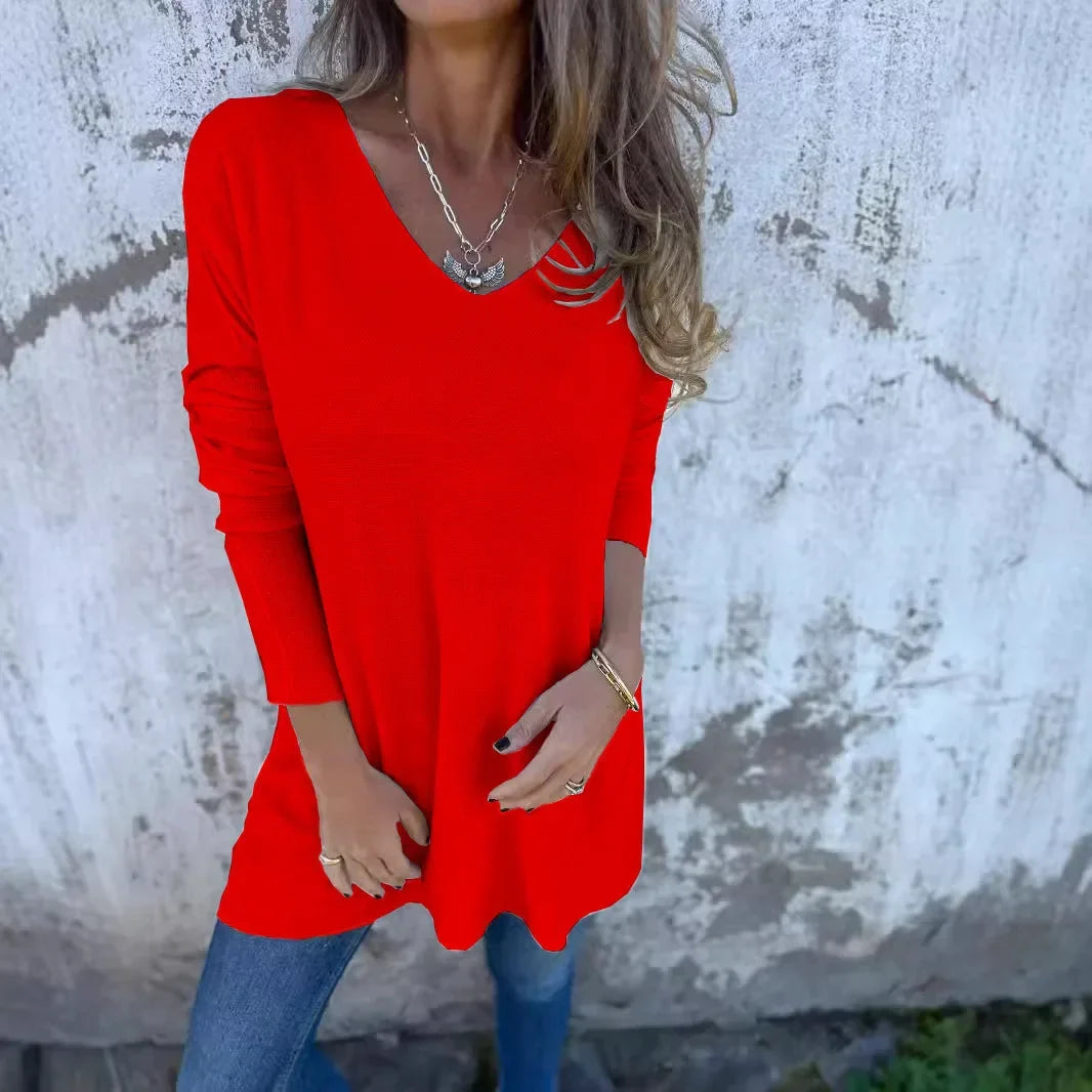 Helena | Relaxed V-Neck Knit Tunic