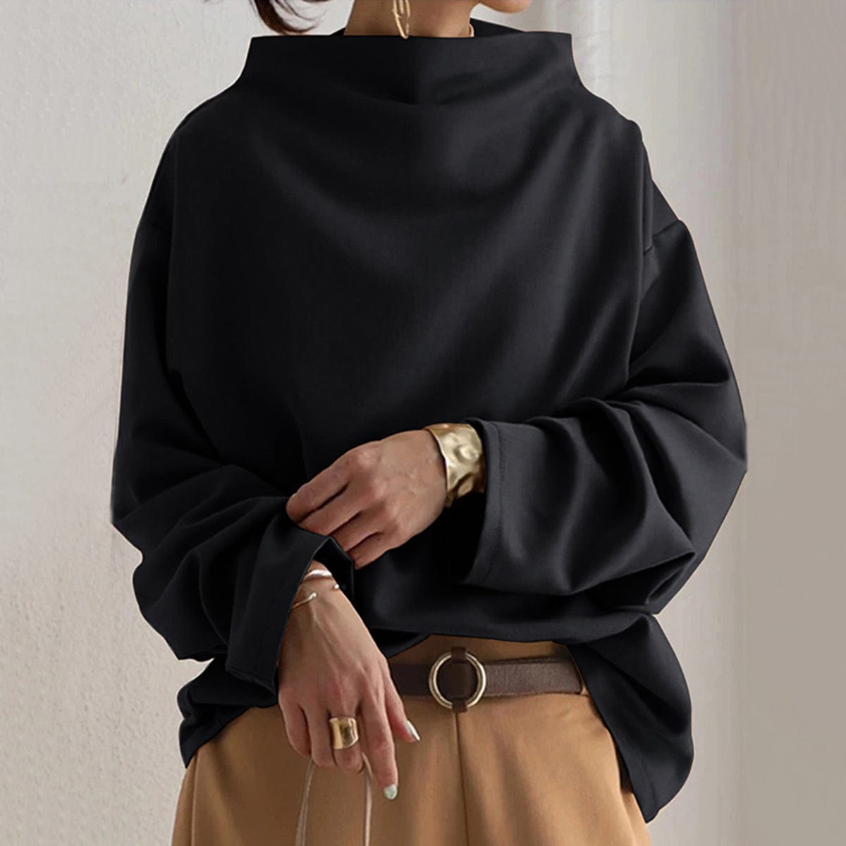 Yvette | High-Neck Casual Top