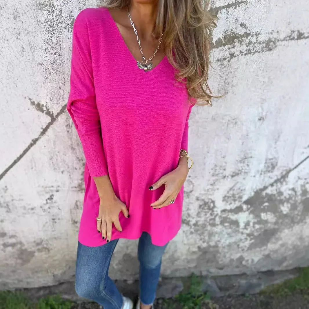 Helena | Relaxed V-Neck Knit Tunic