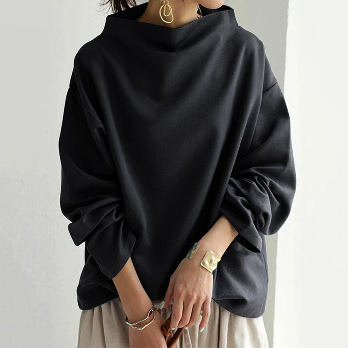 Yvette | High-Neck Casual Top
