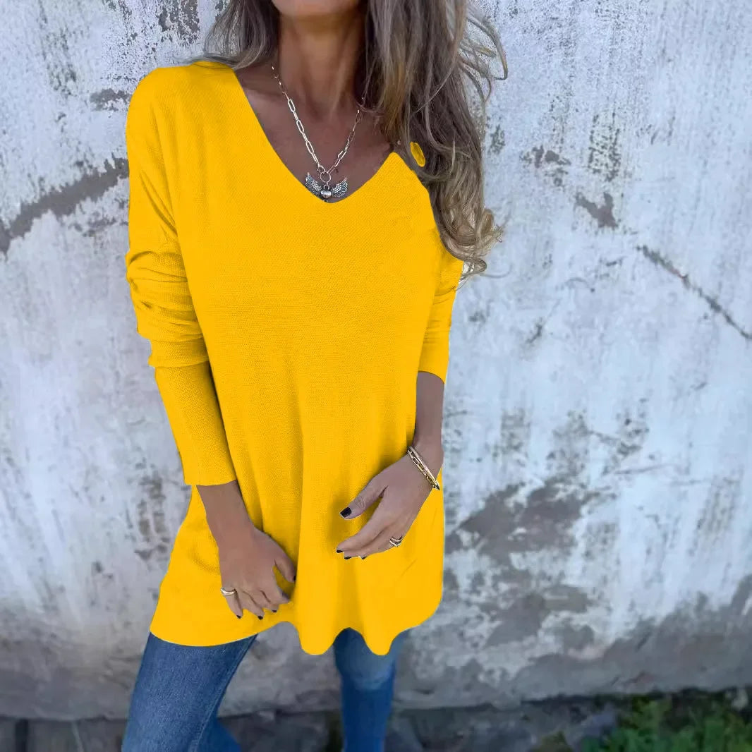 Helena | Relaxed V-Neck Knit Tunic