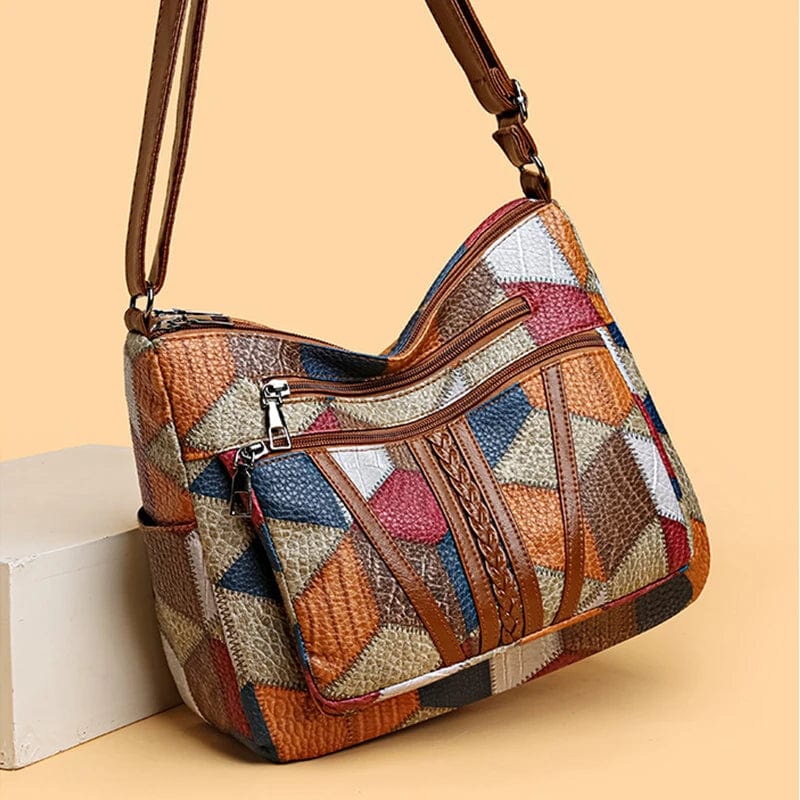 Adrienne | Mosaic Leather Handbag