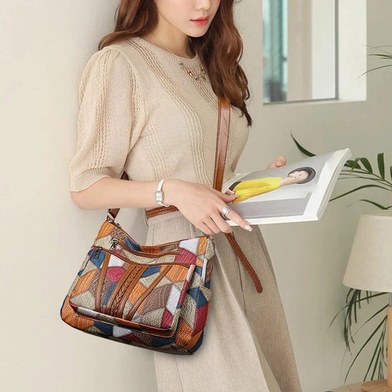 Adrienne | Mosaic Leather Handbag