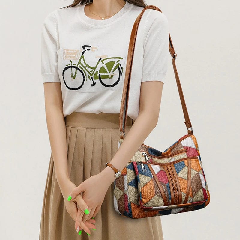 Adrienne | Mosaic Leather Handbag