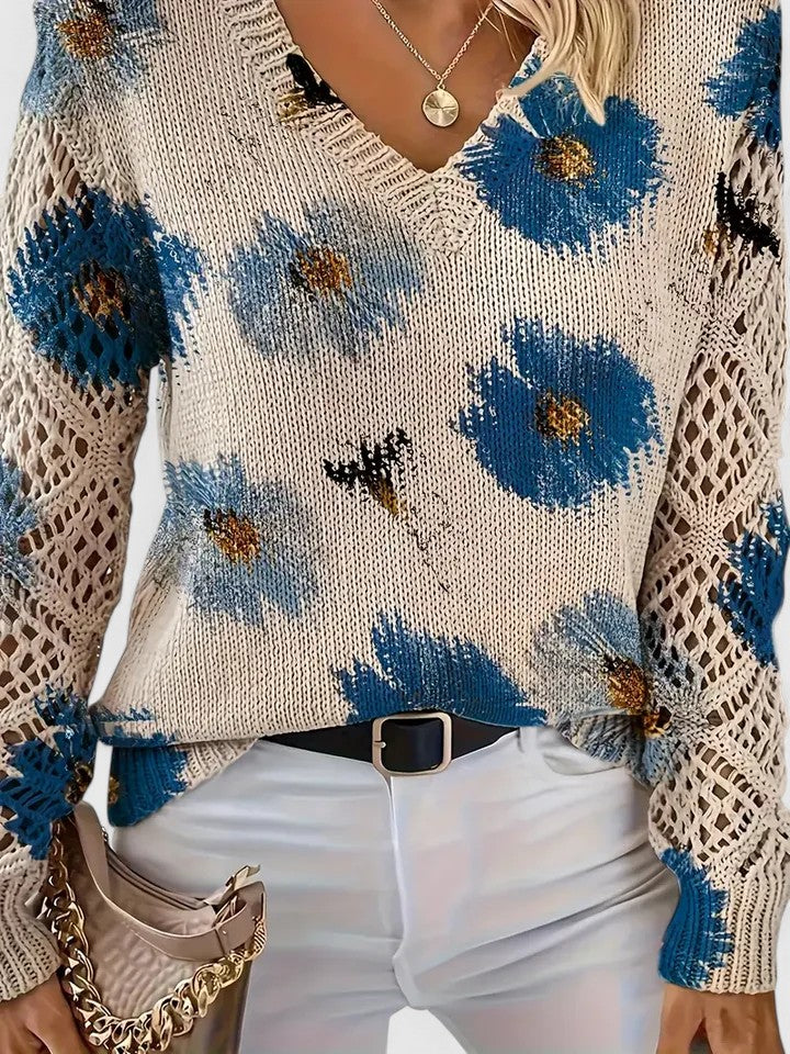 Olivia | Elegant sweater with floral pattern