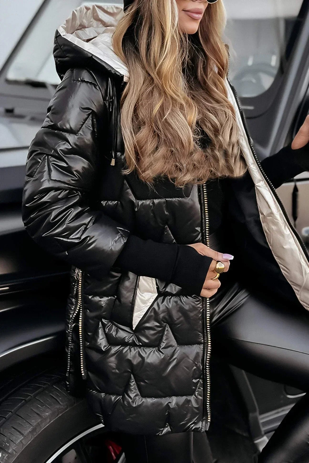 Tiffany | Elegant winter coat with hood and padding
