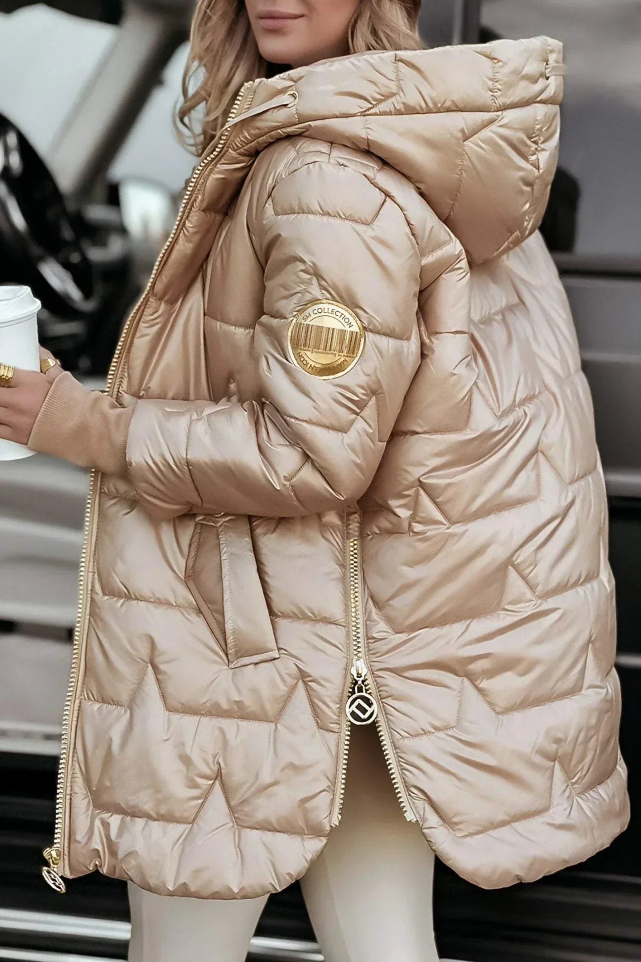 Tiffany | Elegant winter coat with hood and padding