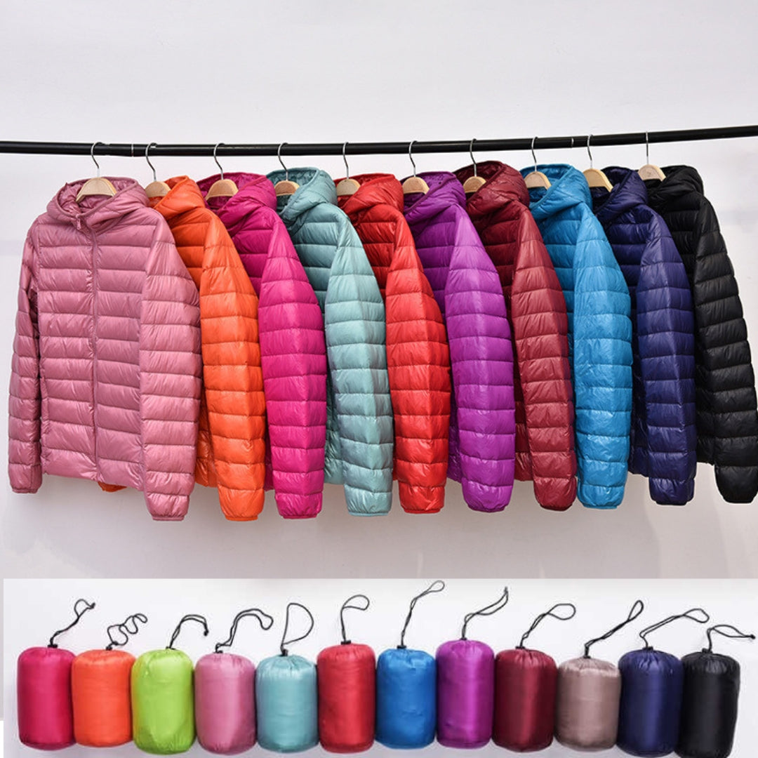 Mackenna | New waterproof jacket with white duck down padding